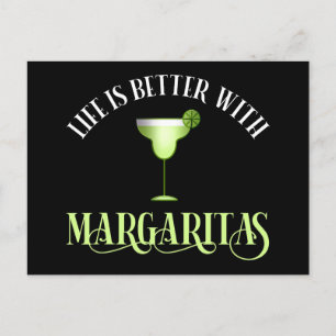 Cartão Postal A Vida É Melhor Com Margaritas