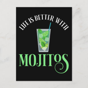 Cartão Postal A Vida É Melhor Com Mojitos