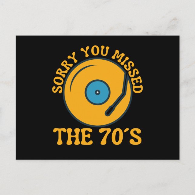 Cartão Postal A vida é melhor com os Anos setenta de música dos  (Frente)