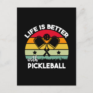 Cartão Postal A vida é melhor com Pickleball