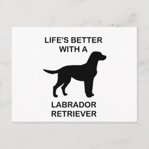 Cartão Postal A Vida é Melhor Com Um Labrador Retriever