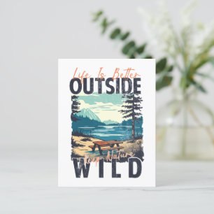Cartão Postal A Vida É Melhor Fora - Aventura Natureza