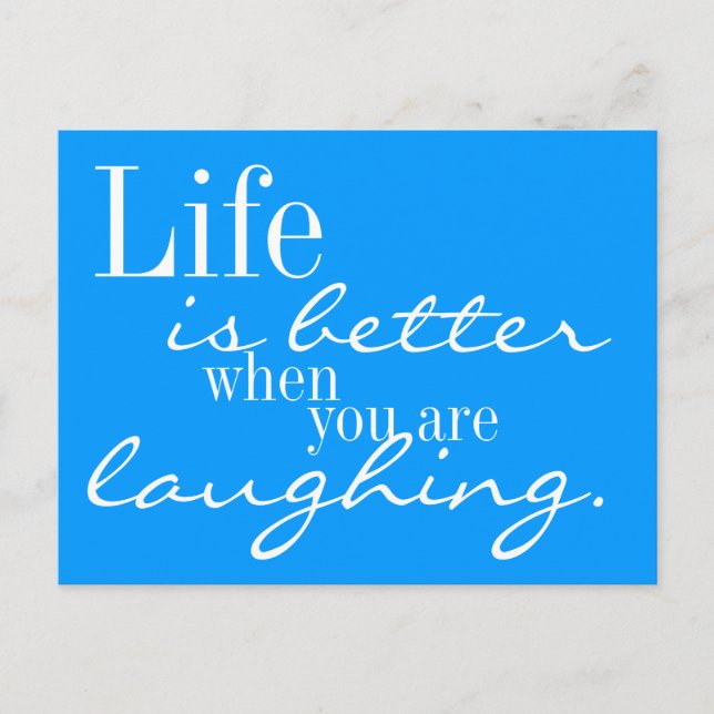 Cartão Postal A vida é melhor postal (Frente)