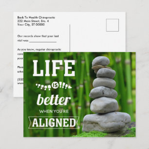 Cartão Postal A vida é melhor quando você está alinhado Zen C