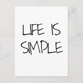 Cartão Postal A vida é um cartão-postal simples e inspirador
