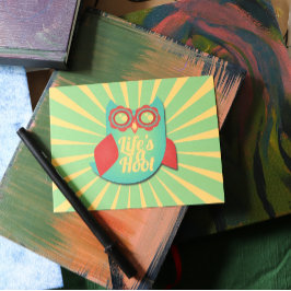 Cartão Postal A vida é uma coruja Hoot