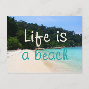 Cartão Postal A vida é uma praia