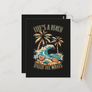 Cartão Postal A Vida é uma Praia Férias de Verão Praia Tropical