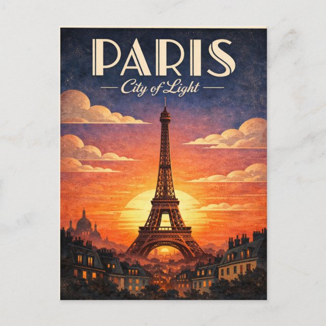 Cartão Postal A vida em Paris (Frente)