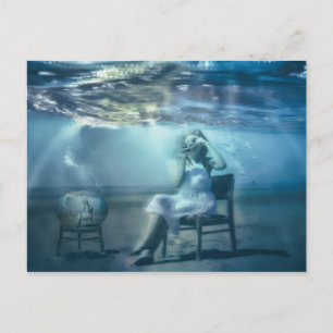Cartão Postal A vida em uma arte surreal do Goldfish Bowl