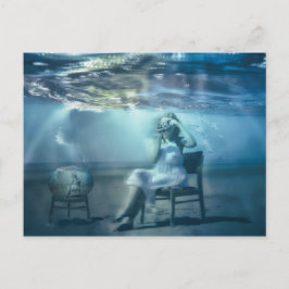 Cartão Postal A vida em uma arte surreal do Goldfish Bowl