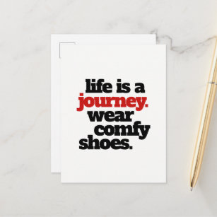 Cartão Postal A vida engraçada é uma jornada...