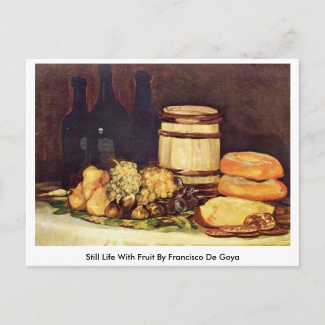 Cartão Postal A Vida Estática Com Fruta De Francisco De Goya (Frente)