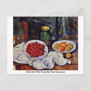 Cartão Postal A Vida Estática Com Frutas De Paul Cezanne