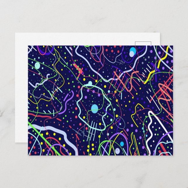 Cartão Postal A vida no espaço (Frente/Verso)