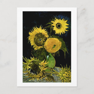 Cartão Postal A Vida Vase Cinco Girassóis Van Gogh Belas Artes