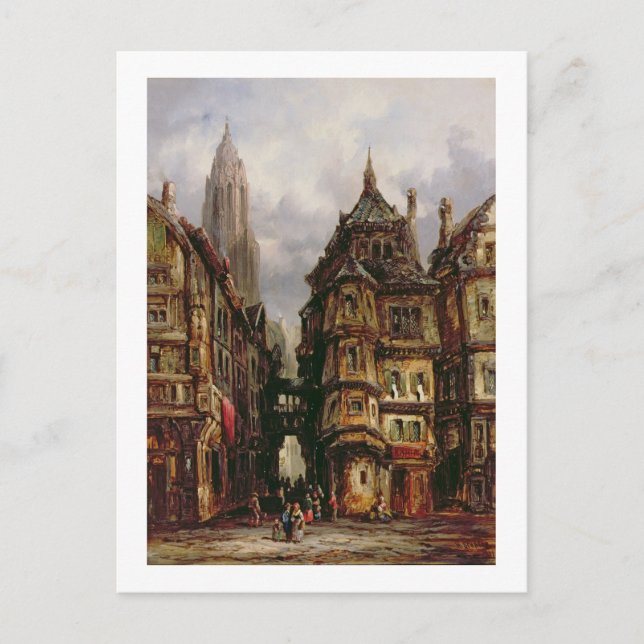 Cartão Postal A View in the Jewish Quarter, Frankfurt, 1877 (pet (Frente)
