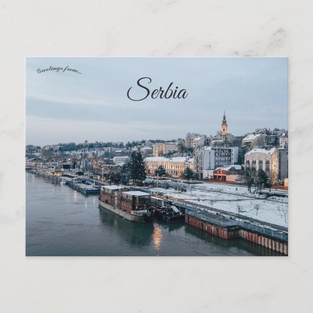Cartão Postal A View of Belgrado Sérvia (Frente)