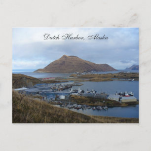 Cartão Postal A View of Dutch Harbor (Vista do porto holandês),