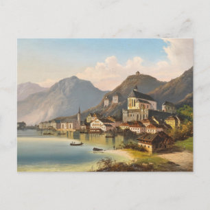 Cartão Postal A View of Hallstatt   Johann Wilhelm Jankowsky