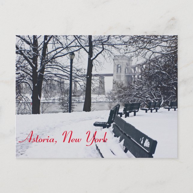 Cartão Postal A View of Hellgate Bridge, Astoria NY Cartão-posta (Frente)