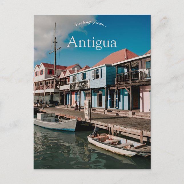Cartão Postal A View of St Johns Antigua (Frente)