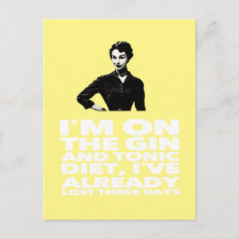 Cartão Postal A vintage da Dieta Gin e Tonic