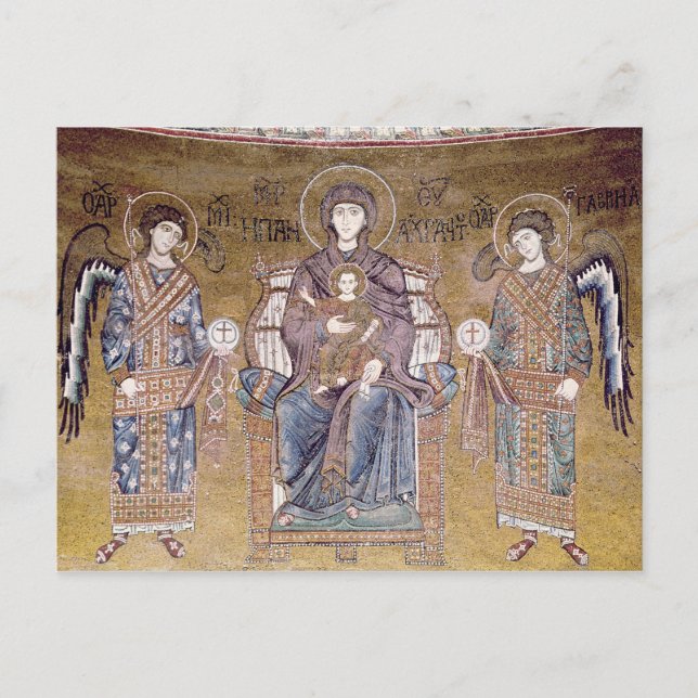 Cartão Postal A Virgem e a Criança (Frente)