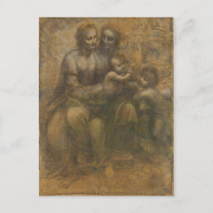 Cartão Postal A Virgem e a Criança com a Santo Anne e o Santo Jo