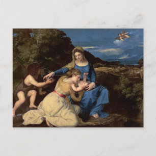 Cartão Postal A Virgem e a Criança com Santos, 1532