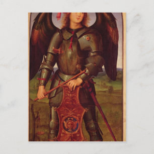 Cartão Postal A Virgem e a Criança com SS. Raphael e