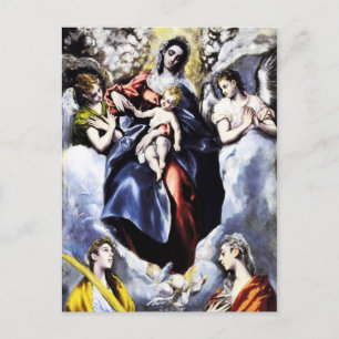 Cartão Postal A Virgem e o Menino com St. Martina Cartão-postal