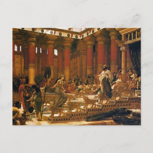 Cartão Postal A Visita Da Rainha De Sheba Ao Rei Salomão (Frente)