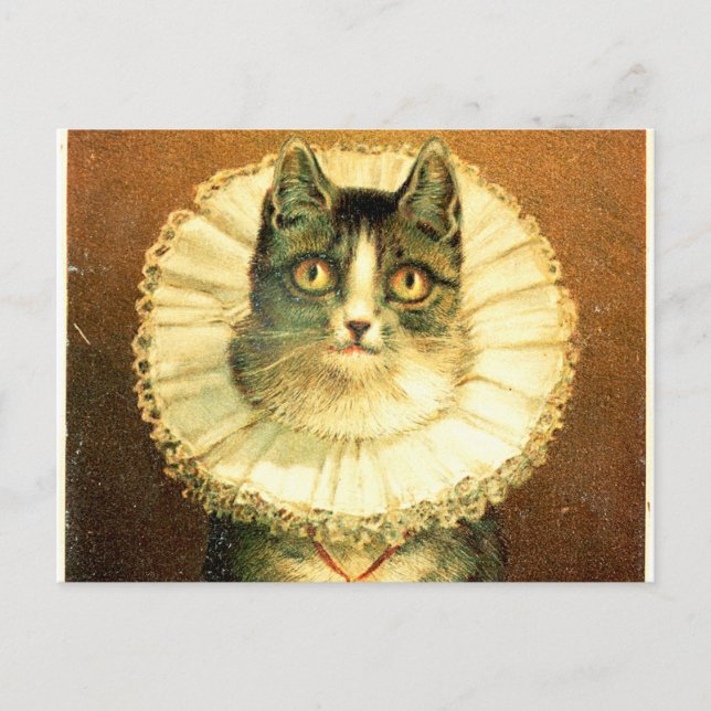 Cartão Postal A Viúva de Frederick Dielman, típica arte Kitch (Frente)