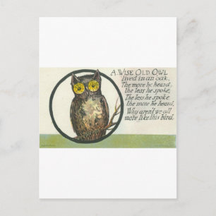 Cartão Postal a wise old owl