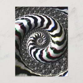 Cartão Postal A zebra listra o teste padrão espiral do Fractal