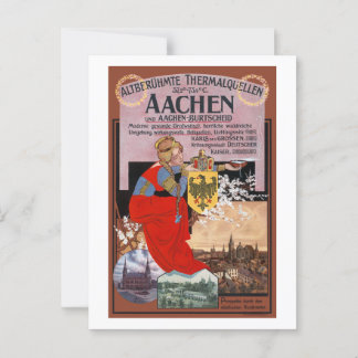 Cartão Postal Aachen Poster vintage Alemanha 1910