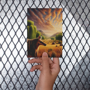 Cartão Postal Aardvark no campo iluminado pelo sol