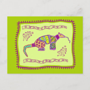 Cartão Postal Aardvark Quilt