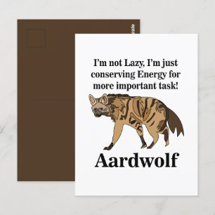 Cartão Postal Aardwolf Hyena Spirit Amante de os animais