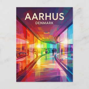 Cartão Postal Aarhus Rainbow Panorama Dinamarca