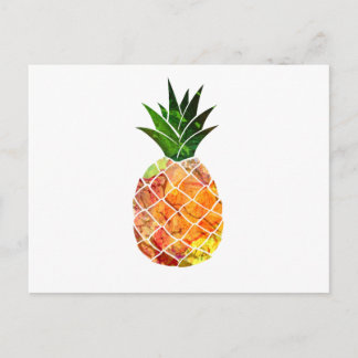 Cartão Postal Abacaxi De Aquarela