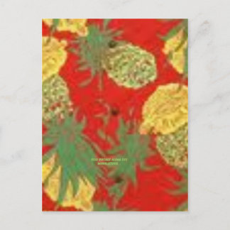 Cartão Postal Abacaxi Mainia (Vintage Aloha Impressão)