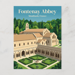 Cartão Postal Abadia Cisterciense de Fontenay França