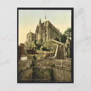 Cartão Postal Abadia das rampart, Mont Rua. Michel, França v