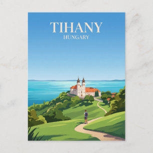 Cartão Postal Abadia de Tihany Hungria
