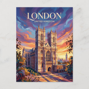 Cartão Postal Abadia de Westminster Reino Unido