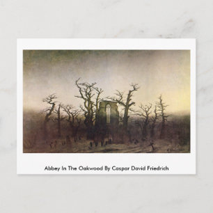 Cartão Postal Abadia Em Oakwood Por Caspar David Friedrich