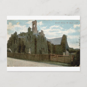 Cartão Postal Abadia Quarr Ilha de Wight Vista Antiga