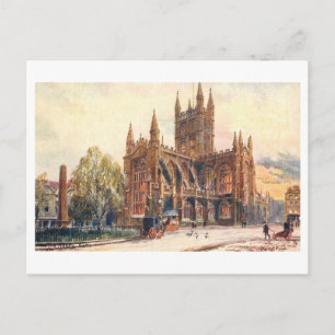 Cartão Postal Abadia Vintage em Bath, Inglaterra, Viagem